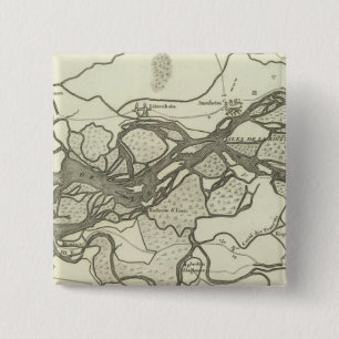 Map of the Course of the Rhine 15 Cm Square Badge