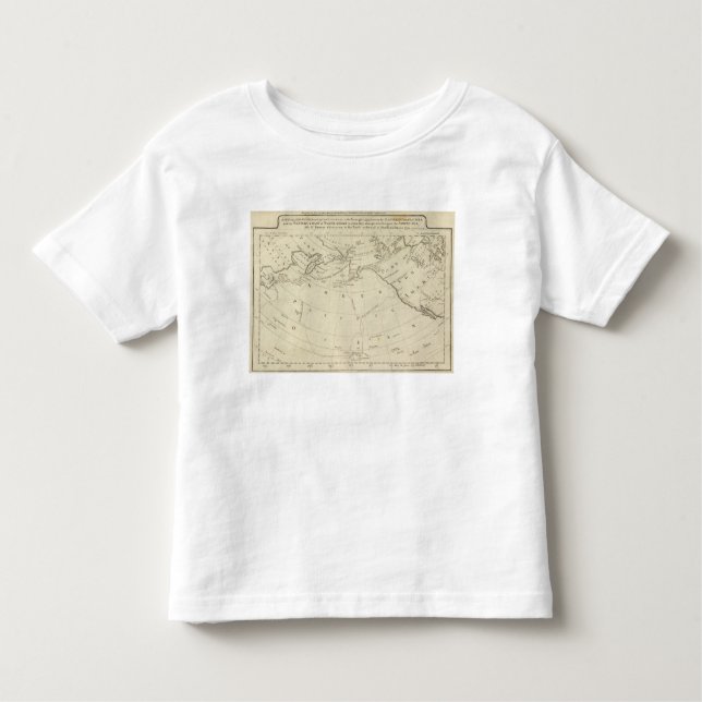 Map of the Discoveries made by Cook and Clerke 2 Toddler T-Shirt (Front)