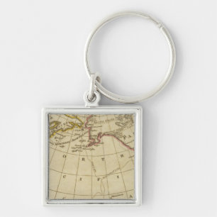 Map of the Discoveries made by Cook and Clerke Key Ring