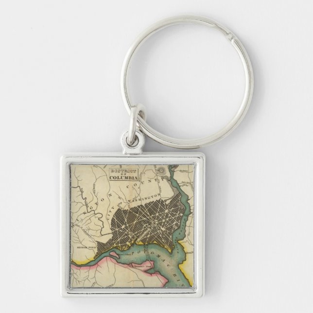 Map Of The District Of Columbia Key Ring (Front)