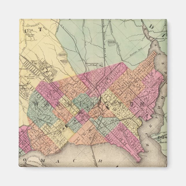 Map of the District of Columbia, Washington Magnet (Front)