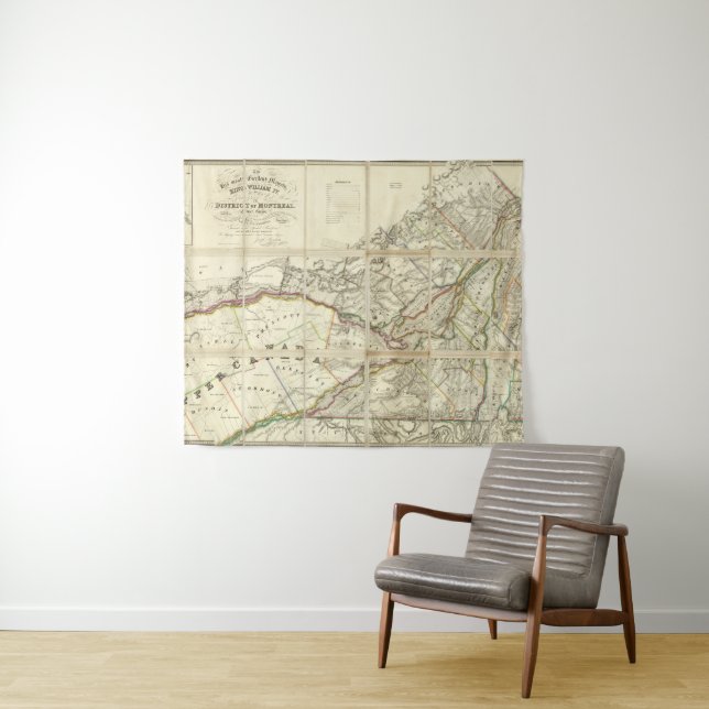 Map of the District of Montreal, Lower Canada Tapestry (In Situ (Horizontal))