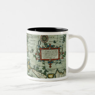 Map of the East Indies, pub. 1635 in Amsterdam (ha Two-Tone Coffee Mug