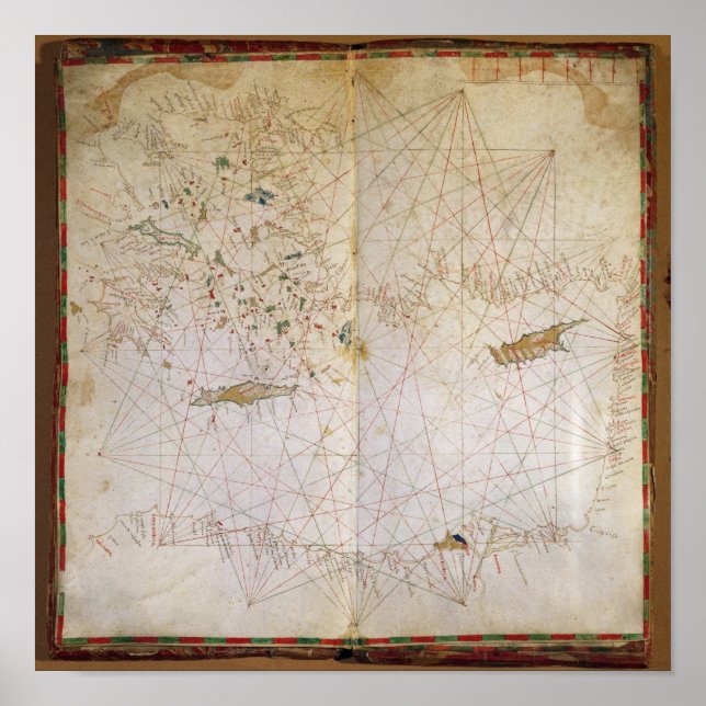 Map of the Eastern Mediterranean Poster (Front)