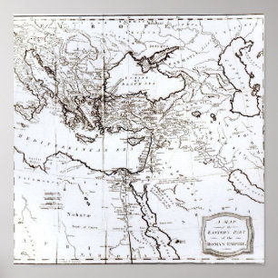 Map of the Eastern Part of the Roman Empire Poster