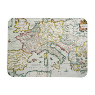 Map of the Empire of Charlemagne Magnet