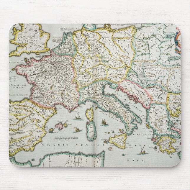 Map of the Empire of Charlemagne Mouse Pad (Front)