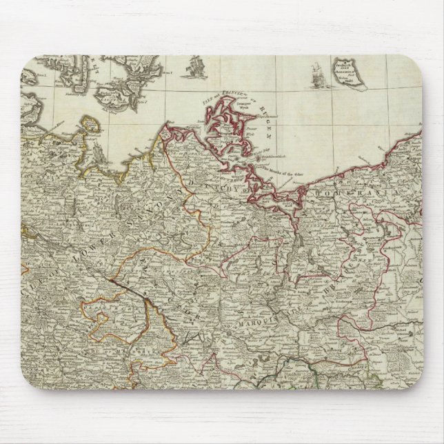 Map of the Empire of Germany Northern section Mouse Pad (Front)