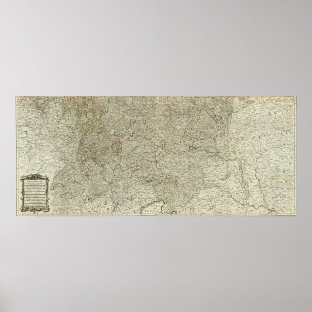 Map of the Empire of Germany Southern section Poster (Front)