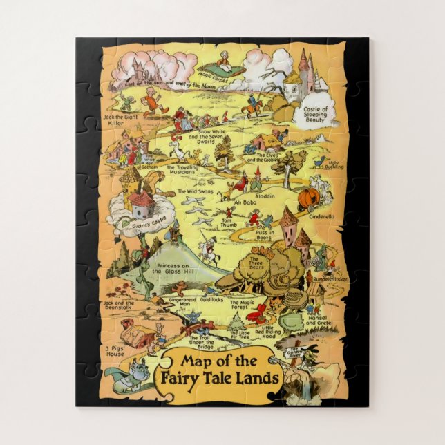 Map of the Fairy Tale Lands Jigsaw Puzzle (Vertical)