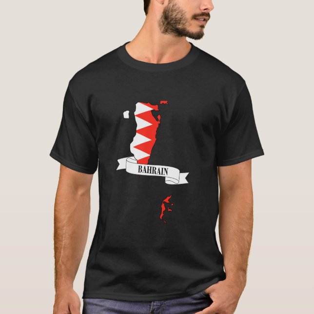  Map of the flag of Bahrain T-Shirt (Front)