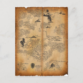 Map of the Forsaken Continent Postcard