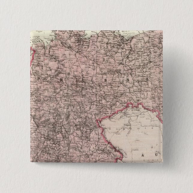 Map of the German Empire 15 Cm Square Badge (Front)