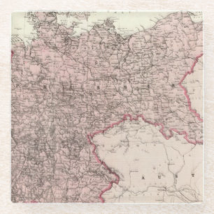 Map of the German Empire Glass Coaster