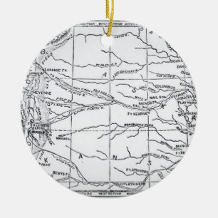 Map of the Gold Region, published in 'The Weekly' Ceramic Tree Decoration