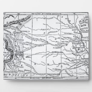 Map of the Gold Region, published in 'The Weekly' Plaque