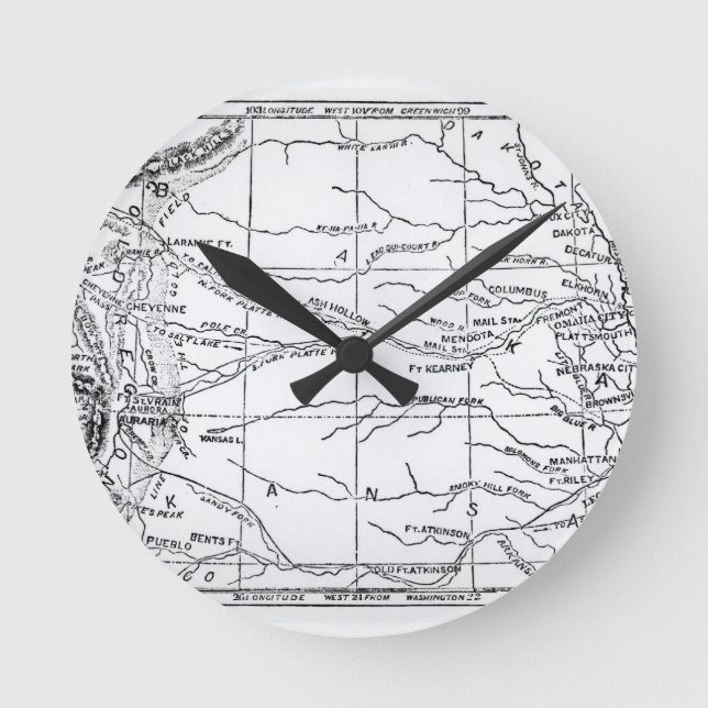Map of the Gold Region, published in 'The Weekly' Round Clock (Front)
