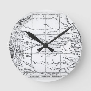 Map of the Gold Region, published in 'The Weekly' Round Clock