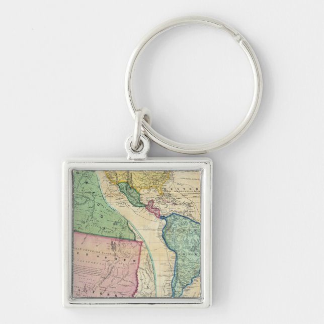 Map of the Gold Regions of California Key Ring (Front)