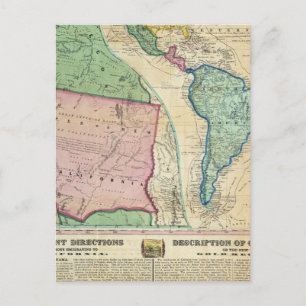 Map of the Gold Regions of California Postcard