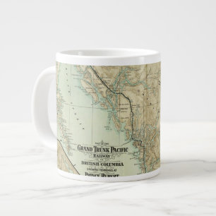 Map Of The Grand Trunk Pacific Railway Large Coffee Mug