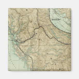 Map Of The Grand Trunk Pacific Railway Magnet