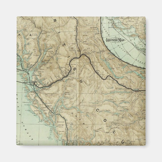 Map Of The Grand Trunk Pacific Railway Magnet (Front)