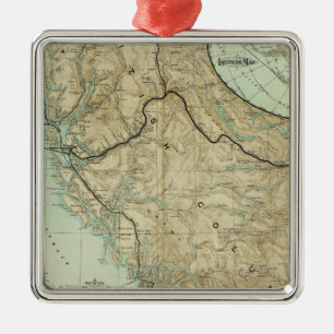 Map Of The Grand Trunk Pacific Railway Metal Ornament