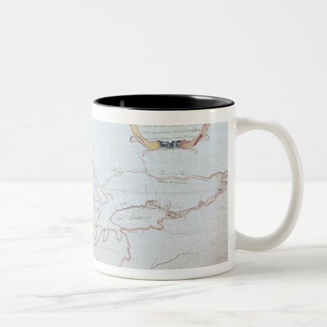 Map of the Great Lakes Two-Tone Coffee Mug (Right)