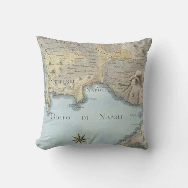 Map of the Gulf of Naples and Surrounding Area Cushion (Front)
