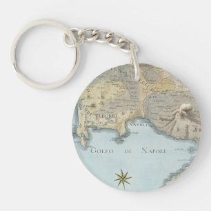 Map of the Gulf of Naples and Surrounding Area Key Ring