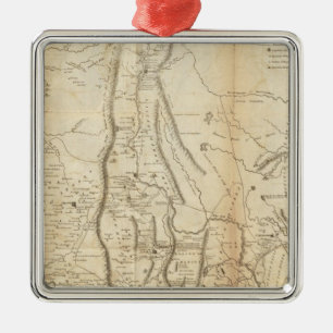 Map of The Internal Provinces of New Spain Metal Ornament