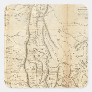 Map of The Internal Provinces of New Spain Square Sticker
