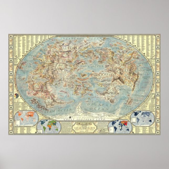 Map of the Internet Version 2.0. Poster (Front)