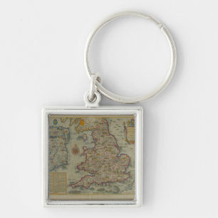 Map of The Invasions of England & Ireland Key Ring