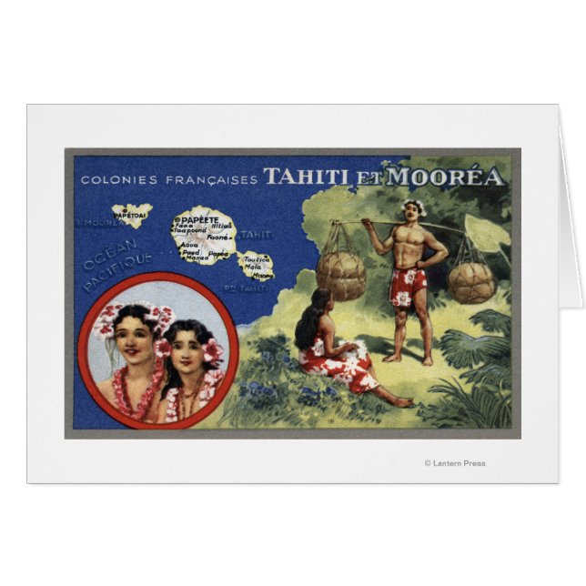 Map of the Island and Moorea Island (Front Horizontal)