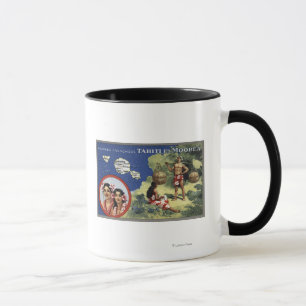 Map of the Island and Moorea Island Mug