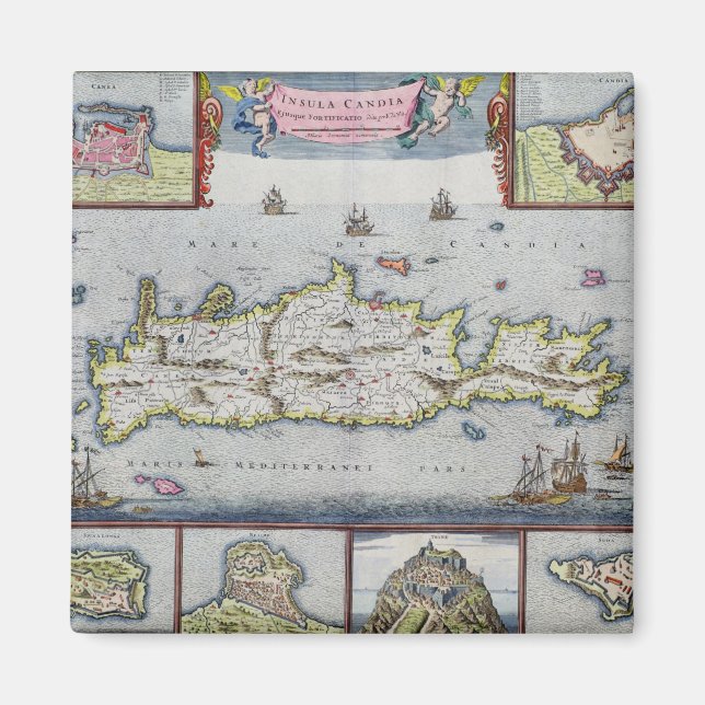 Map of the Island of Candia Magnet (Front)