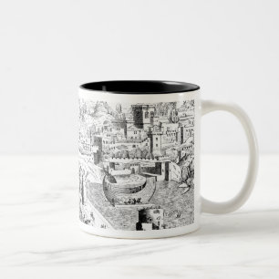 Map of the Island of Rhodes Two-Tone Coffee Mug