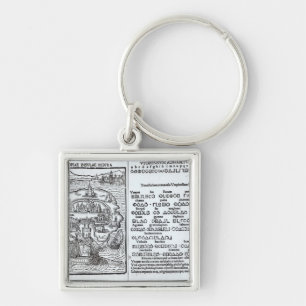 Map of the Island of Utopia and its Alphabet Key Ring