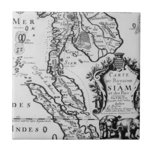 Map of the Kingdom of Siam Ceramic Tile