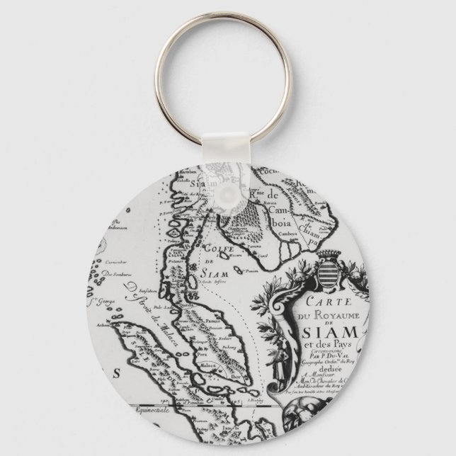 Map of the Kingdom of Siam Key Ring (Front)
