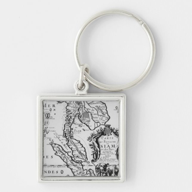 Map of the Kingdom of Siam Key Ring (Front)