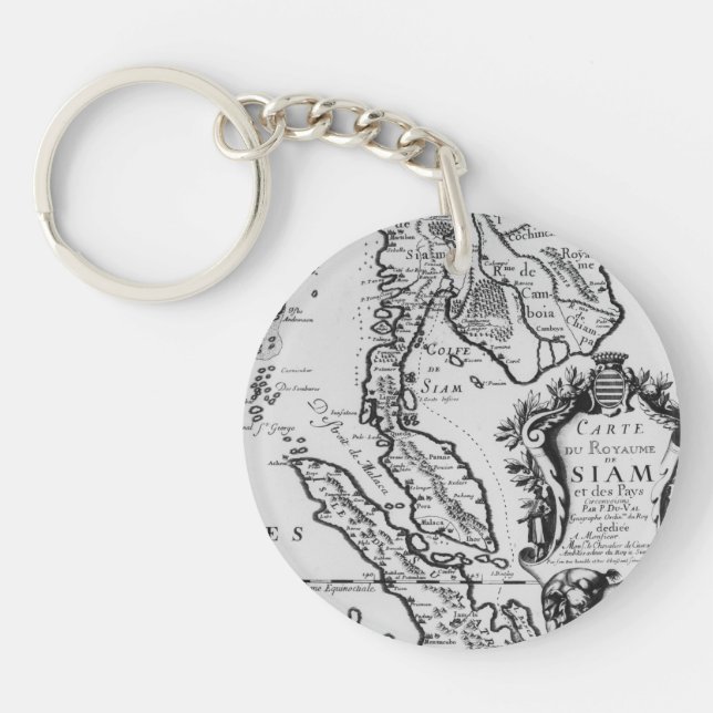 Map of the Kingdom of Siam Key Ring (Front)