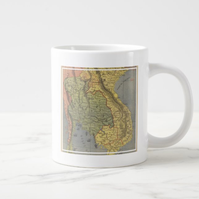 Map of the Kingdom of Siam Large Coffee Mug (Right)