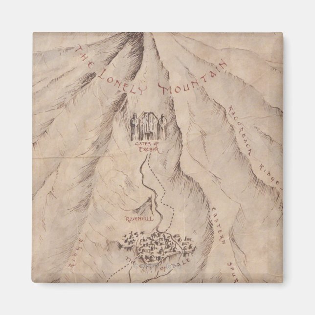 Map of The Lonley Mountain Magnet (Front)