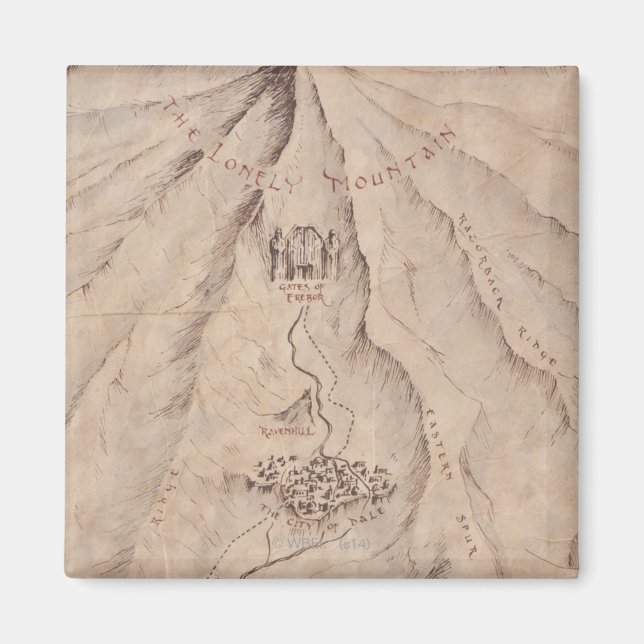 Map of The Lonley Mountain Magnet (Front)