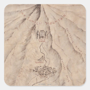 Map of The Lonley Mountain Square Sticker