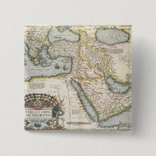 Map of the Middle East 15 Cm Square Badge