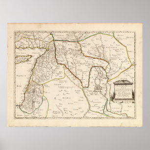 Map of the Middle East (1651) Poster